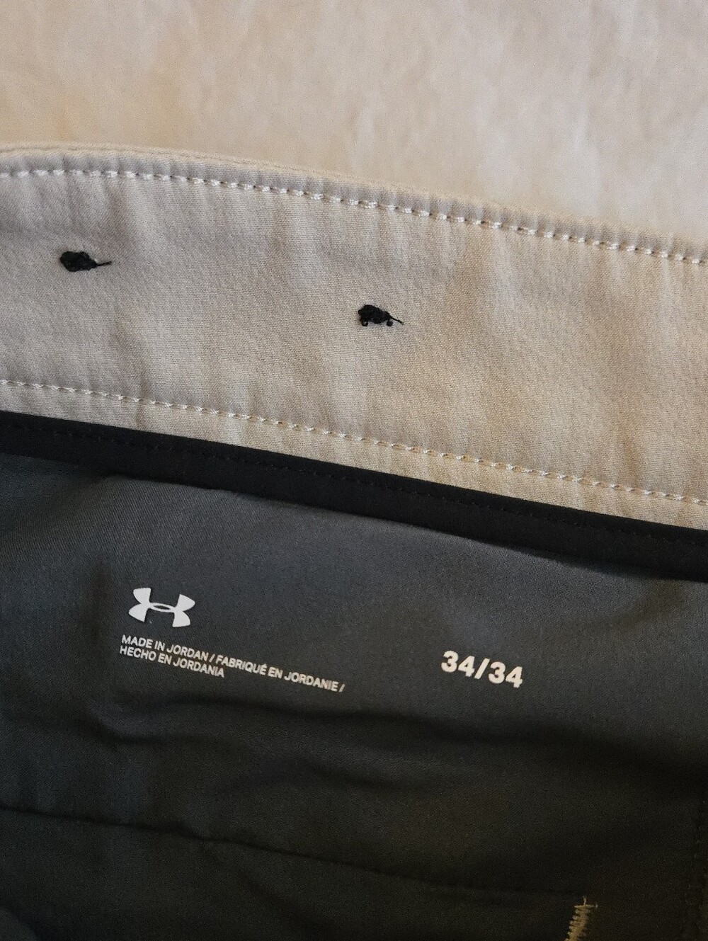 Under Armour 34W x 34L Tech Straight Golf Pants Khaki Chino Pants Light Tan EB3 - Picture 2 of 9